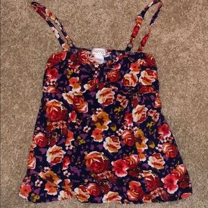 Flowy floral tank top